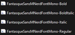 Install the monospace versions of the nerd font