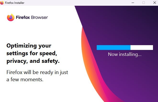 Firefox Installation Screen